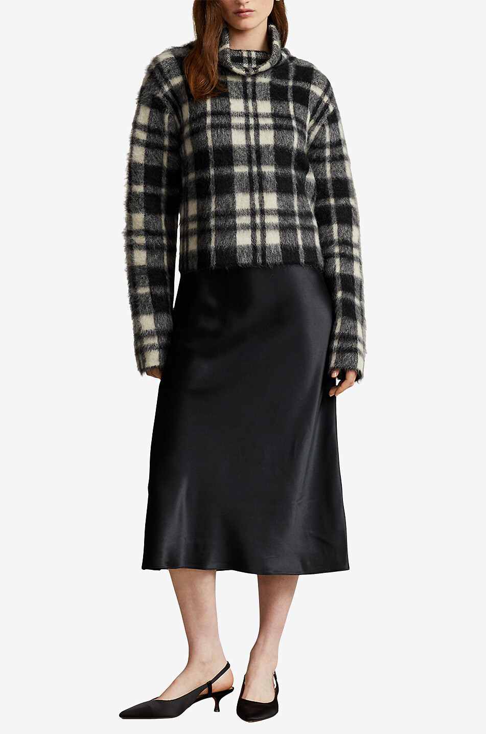 POLO RALPH LAUREN Pull jacquard à carreaux et col montant Femme MULTICOLORE2 4
