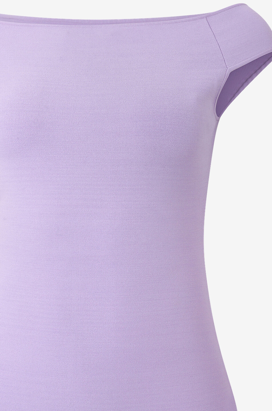 GALVAN LONDON Midilanges Schulterfreies Strickkleid Aphrodite Damen VIOLETT 2