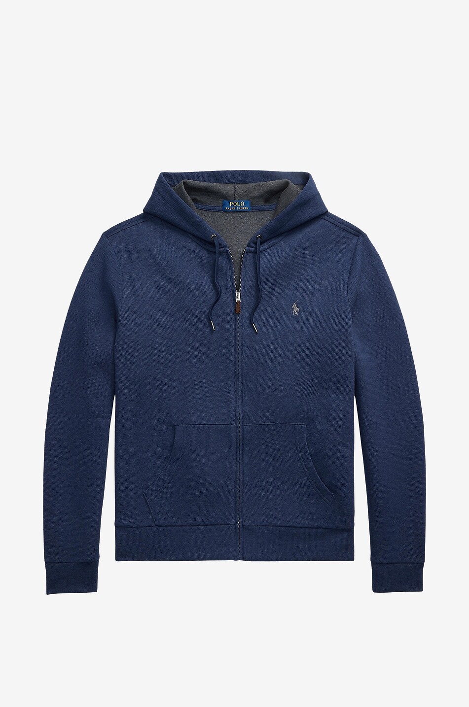 POLO RALPH LAUREN Sweat-shirt zippé à capuche en coton piqué Pony Homme BLEU FONCE 1