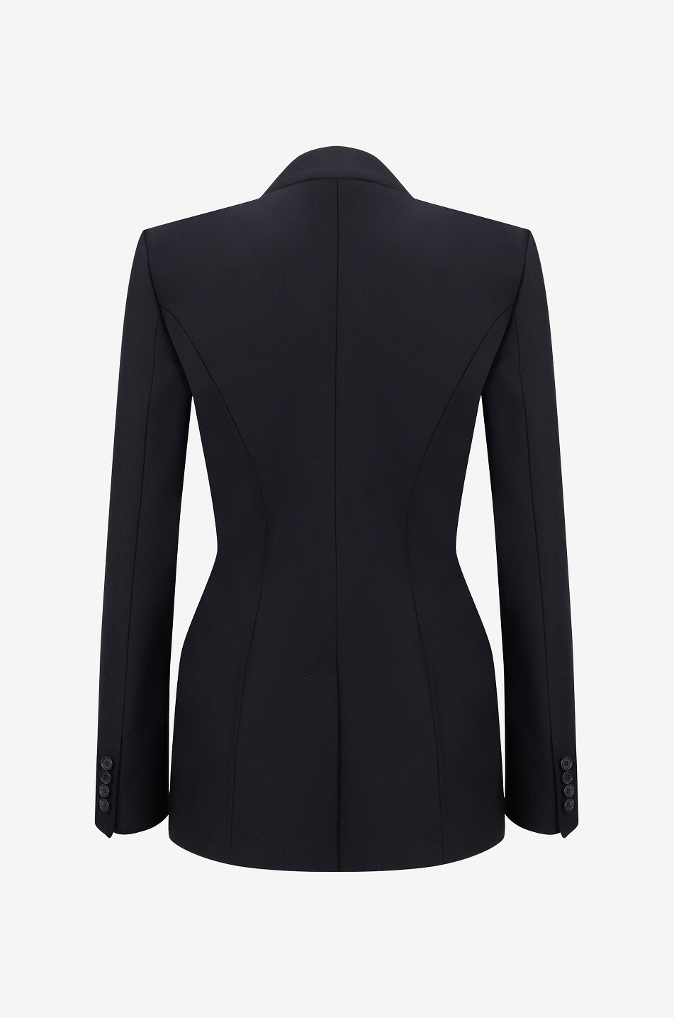 Taillierter Wollblazer mit Drapierung 3D Orchid