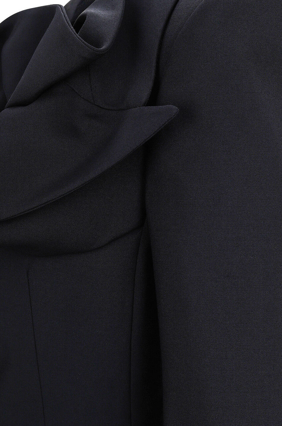 Taillierter Wollblazer mit Drapierung 3D Orchid