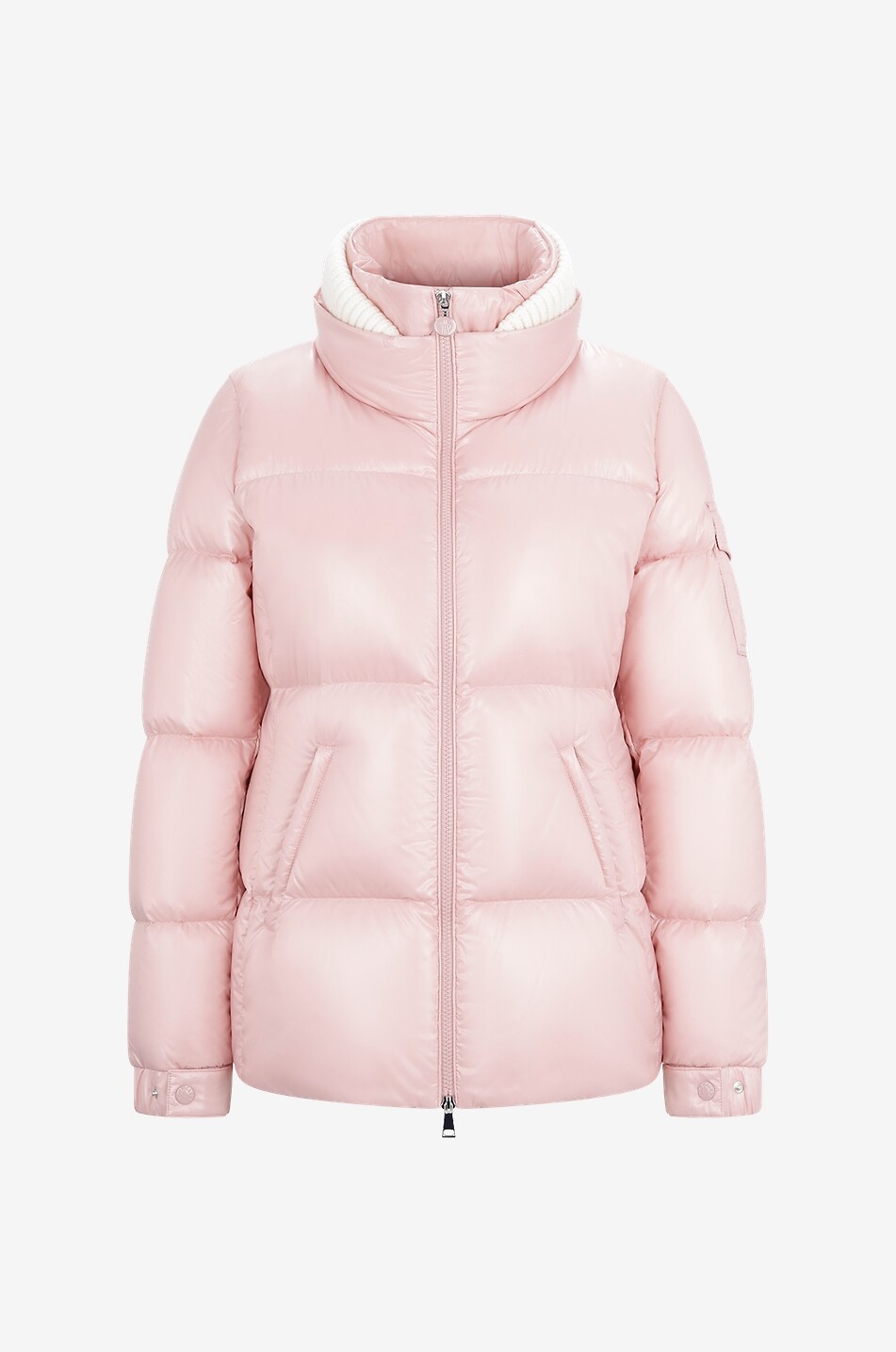 Kurze Daunenjacke aus Nylon und Strick Vistule