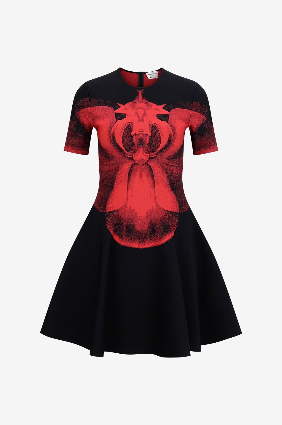 ALEXANDER McQUEEN Ethereal Orchid flared jacquard knit dress Women MULTI COLOURED 1