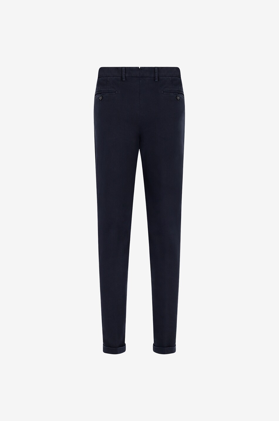 Pantalon chino slim en coton et cachemire
