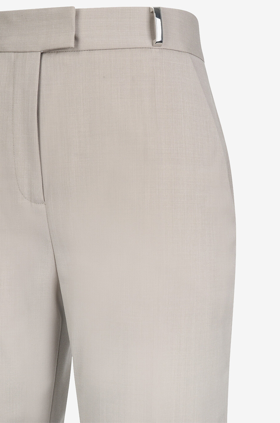 Wool-blend straight-leg trousers