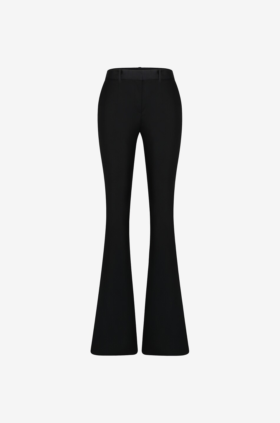 Pantalon évasé en laine mélangée