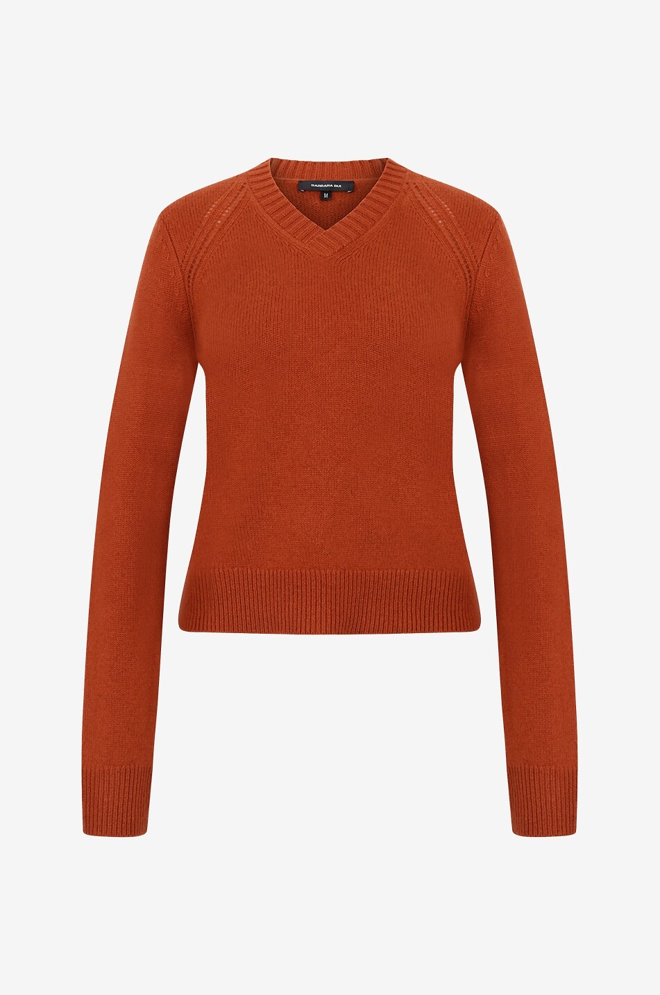 BARBARA BUI Schlauchpullover mit V-Ausschnitt aus Wolle und Kaschmir Damen DUNKELROT 1