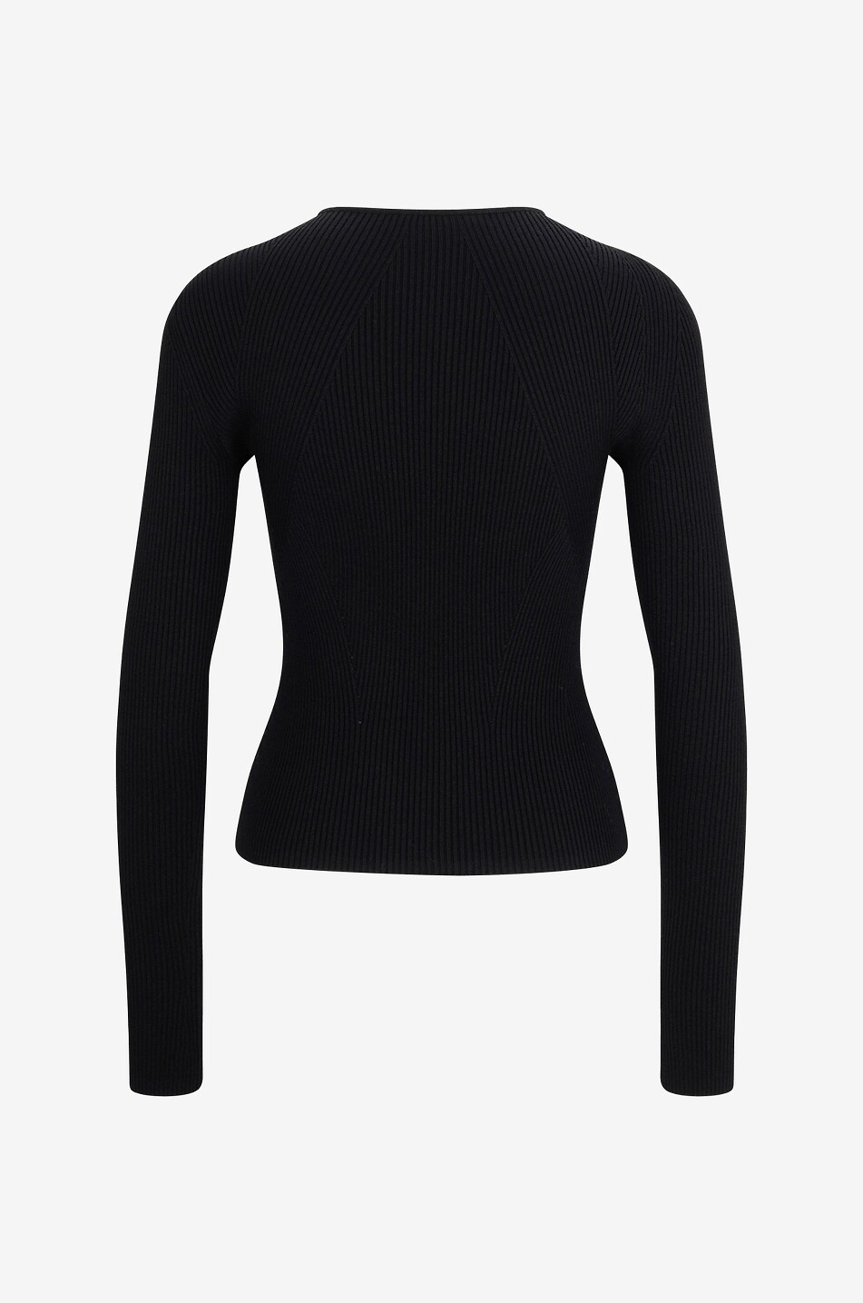 ALEXANDER McQUEEN V-neck sheath jumper with shoulder cut-out Women BLACK 2