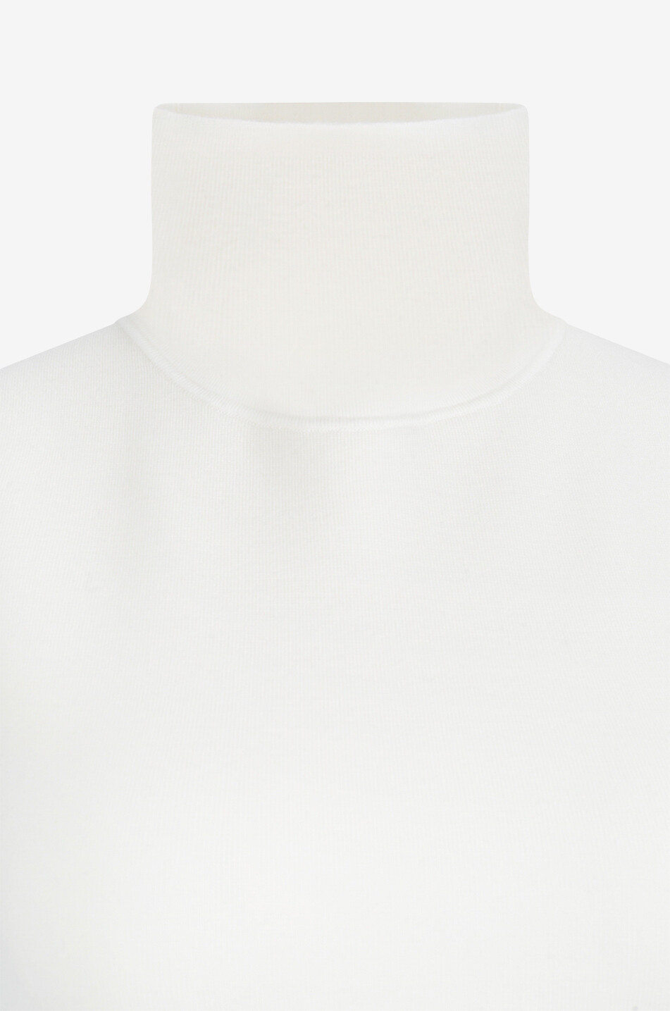 THEORY Robe midi sans manches à col montant en laine mérinos Femme BLANC CASSE 2