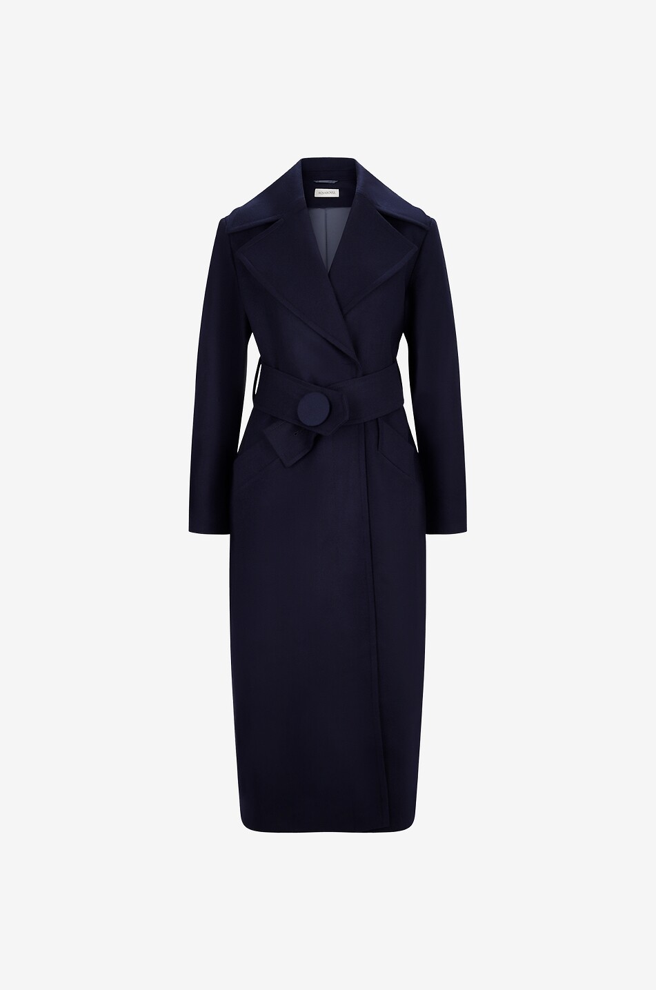AQVAROSSA Langer Wollmantel mit Gürtel Seraphine Damen DUNKELBLAU 1