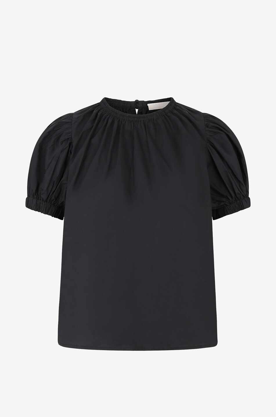 ULLA JOHNSON Top à manches courtes en coton Frances Femme NOIR 1