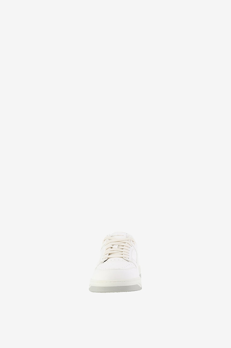 SANTONI Baskets basses unies en cuir Sneak-Air Homme BLANC 2