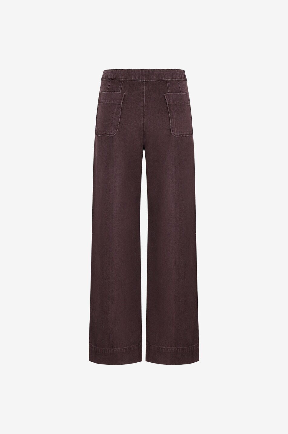 SOEUR Harry wide-leg twill trousers Women DARK PURPLE 2