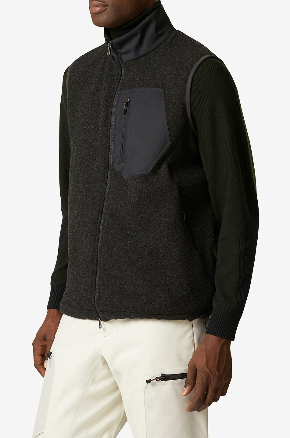 SEASE Explorer wool and cashmere vest Men Colourless 2