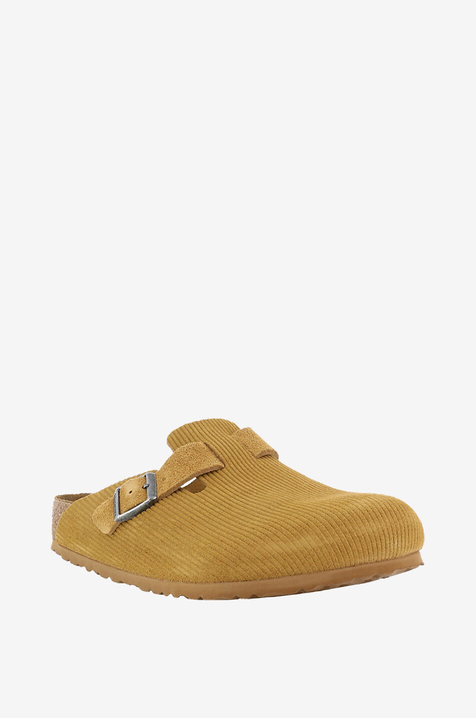 BIRKENSTOCK Sabots en daim effet velours côtelé Boston Homme MARRON 1
