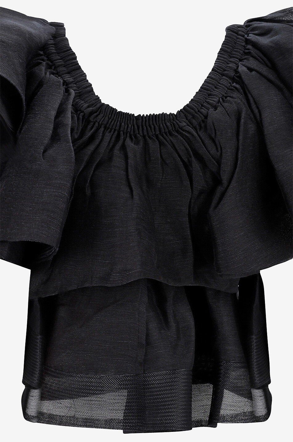 Sensory Frill Bodice organza cropped top