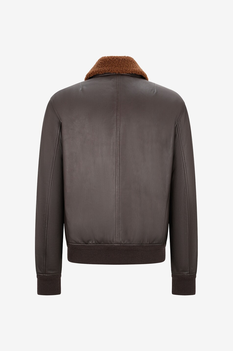 RUFFO Gregory short leather jacket Men DARK BROWN 2