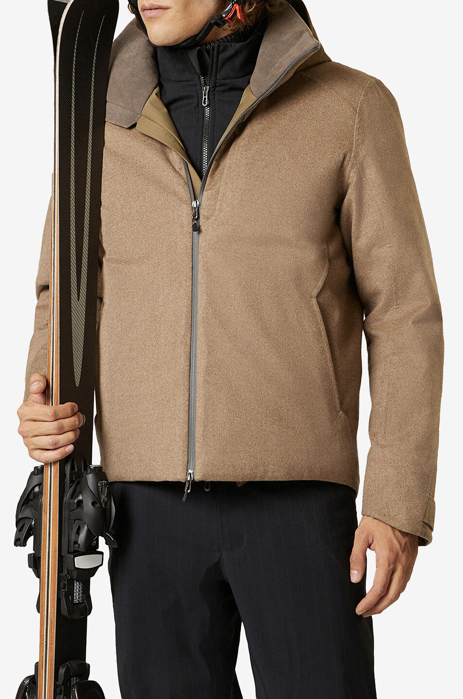 SEASE Veste ouatée à capuche en cachemire Balma Homme Incolore 3