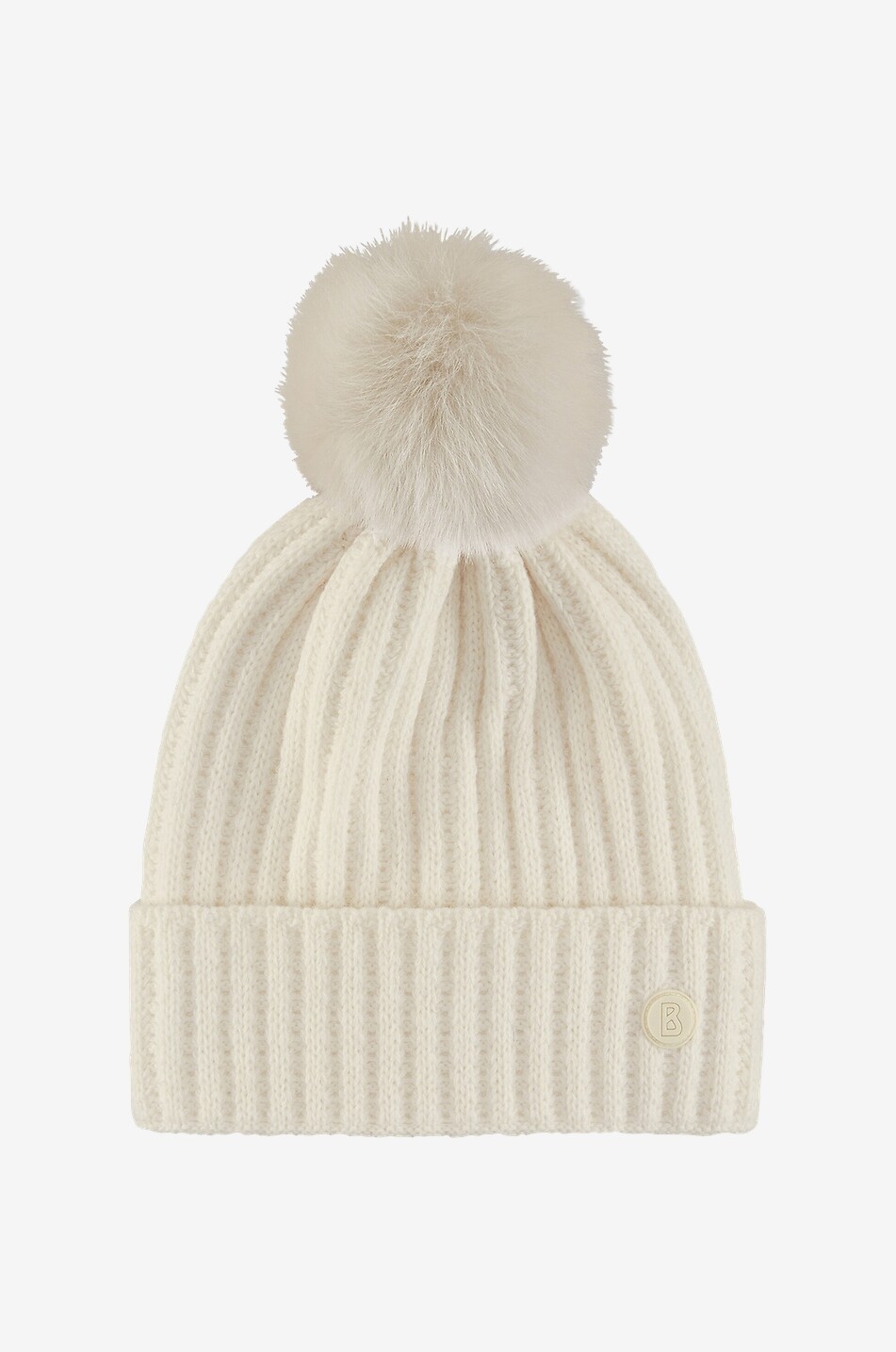 BOGNER Mütze mit Shearling-Bommel Ranya Damen WEISS 1