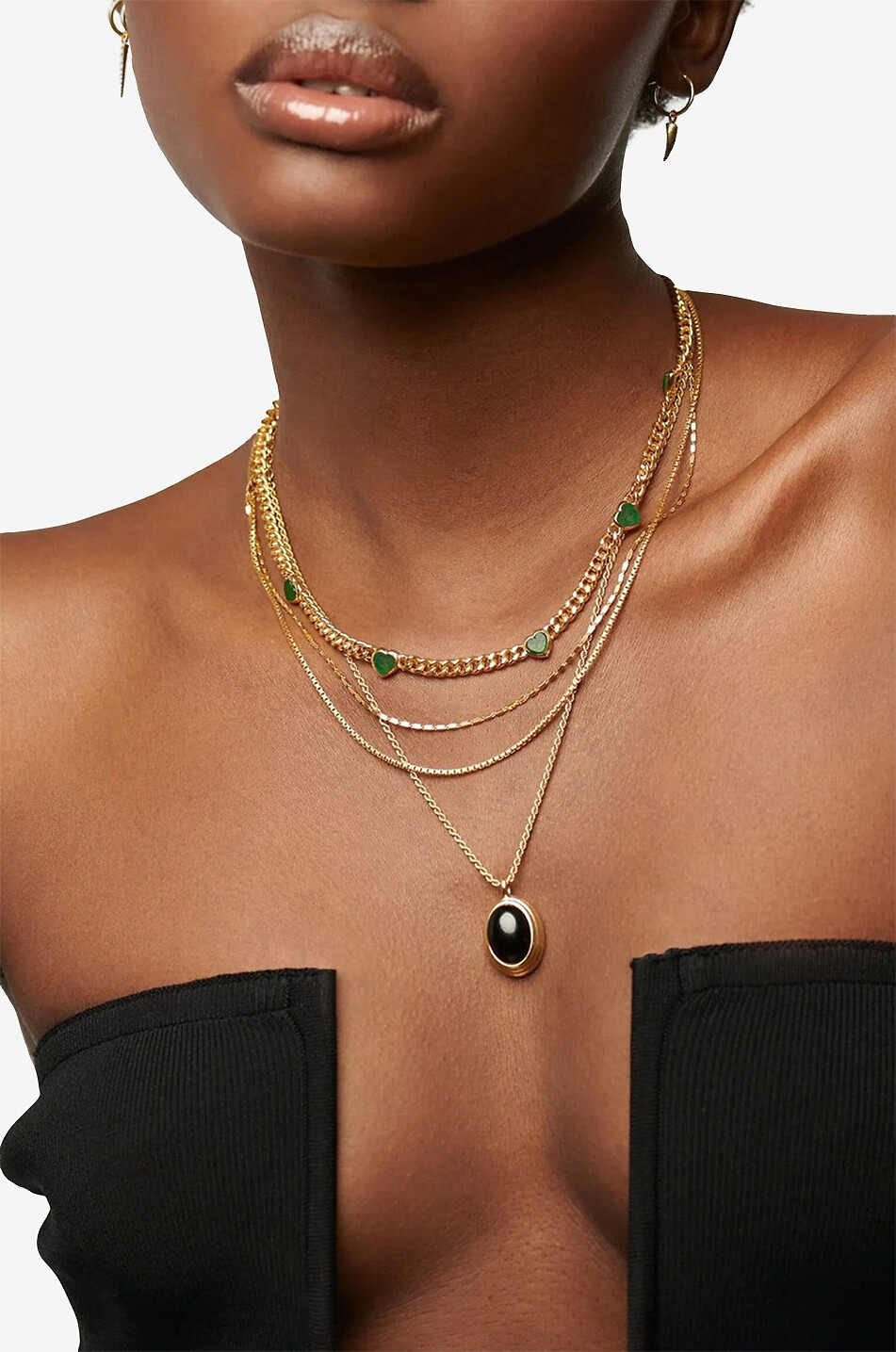 MISSOMA Jelly Heard gold-tone necklace with chalcedony Women GREEN 4