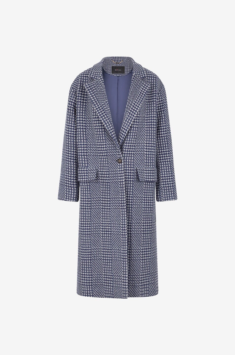Oversize-Kaschmirmantel mit Motiv