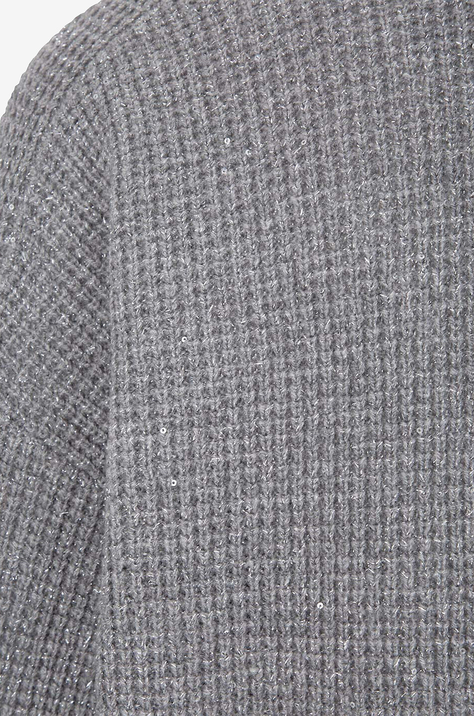 BRUNELLO CUCINELLI Sparkling V-neck boxy jumper Women MEDIUM GREY 3