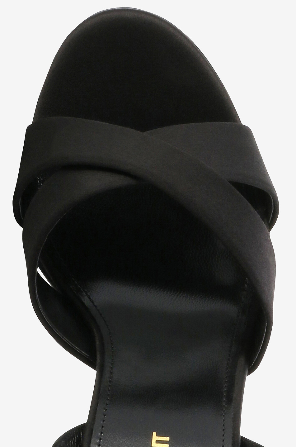 SAINT LAURENT PARIS Bianca 85 satin platform sandals Women BLACK 5