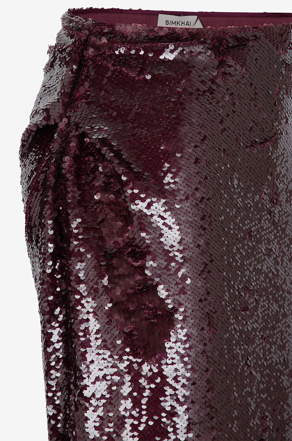 SIMKHAI Jupe asymétrique à sequins Amrita Femme VIOLET 3