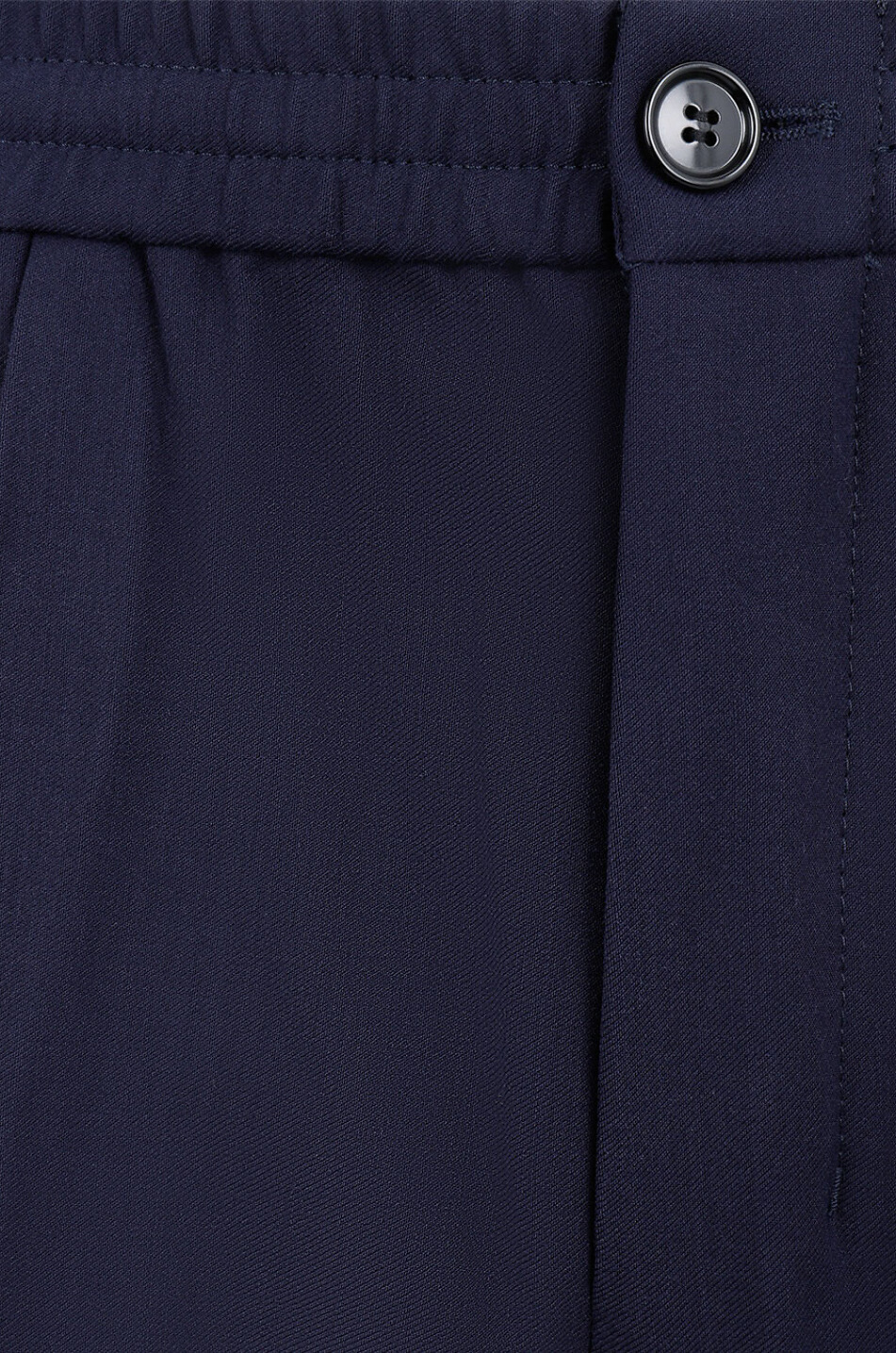 Wool blend trousers with waistband tucks