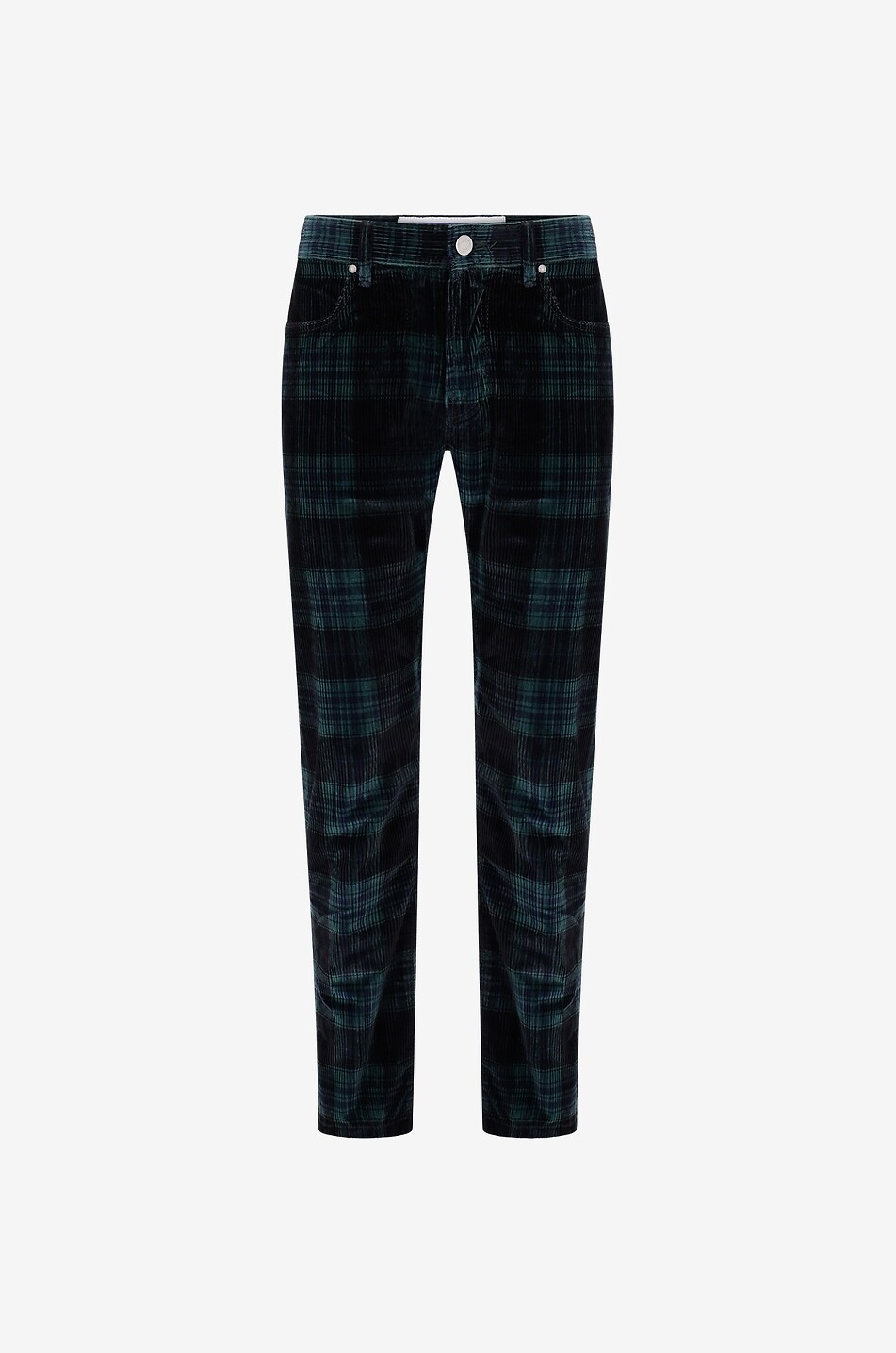 JACOB COHEN Bard checked corduroy slim fit trousers Men DARK BLUE 1