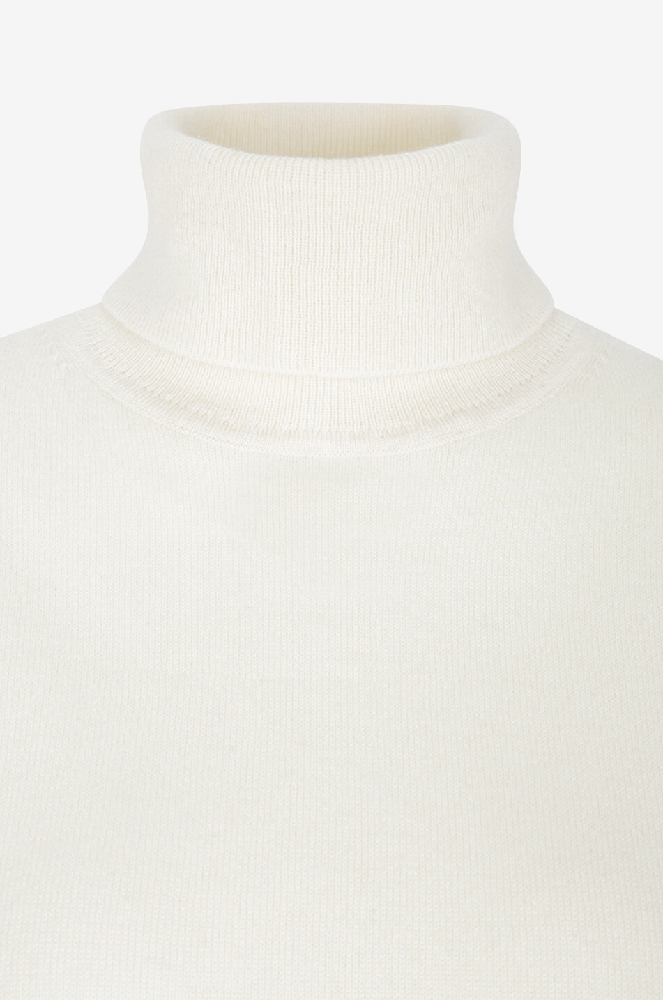 BONGENIE Feinstrick-Kaschmirpullover mit Rollkragen Damen CREMEFARBEN 3