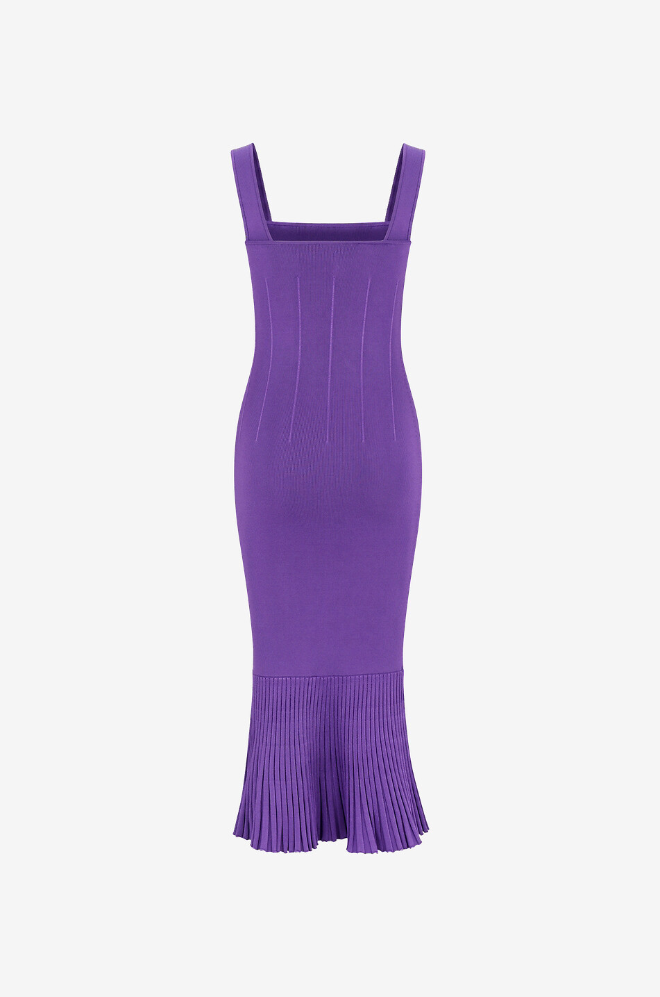 Robe midi plissée en maille à bretelles Atalanta