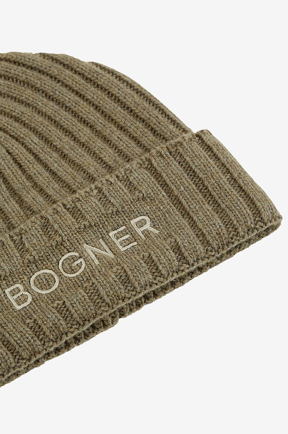 Rippstrickmütze mit Logostickerei Conrad