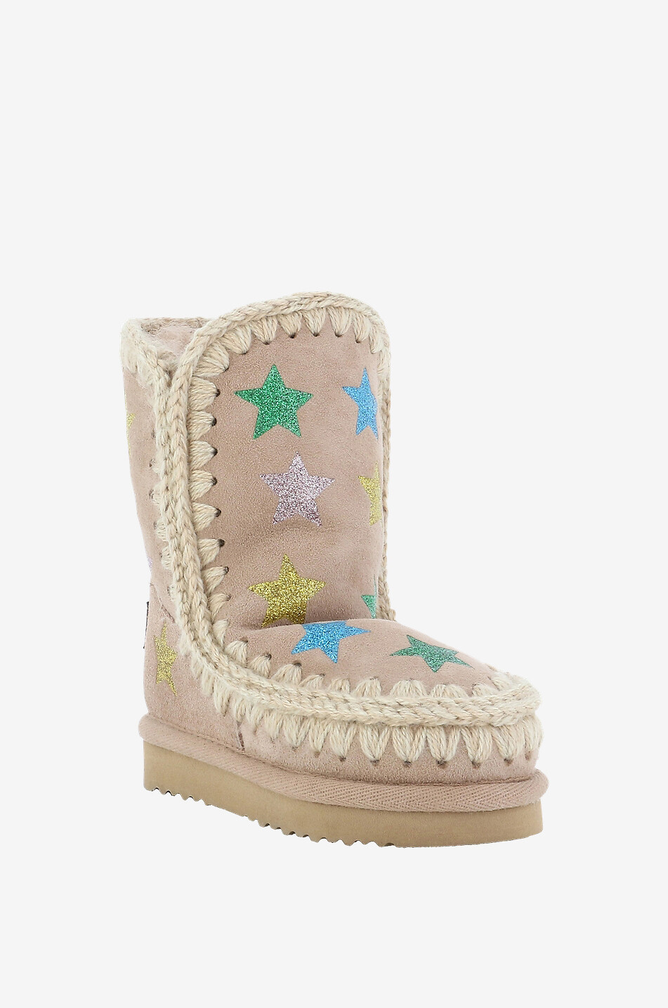 Warme Mädchen-Stiefeletten Eskimo Glitter Printed Stars