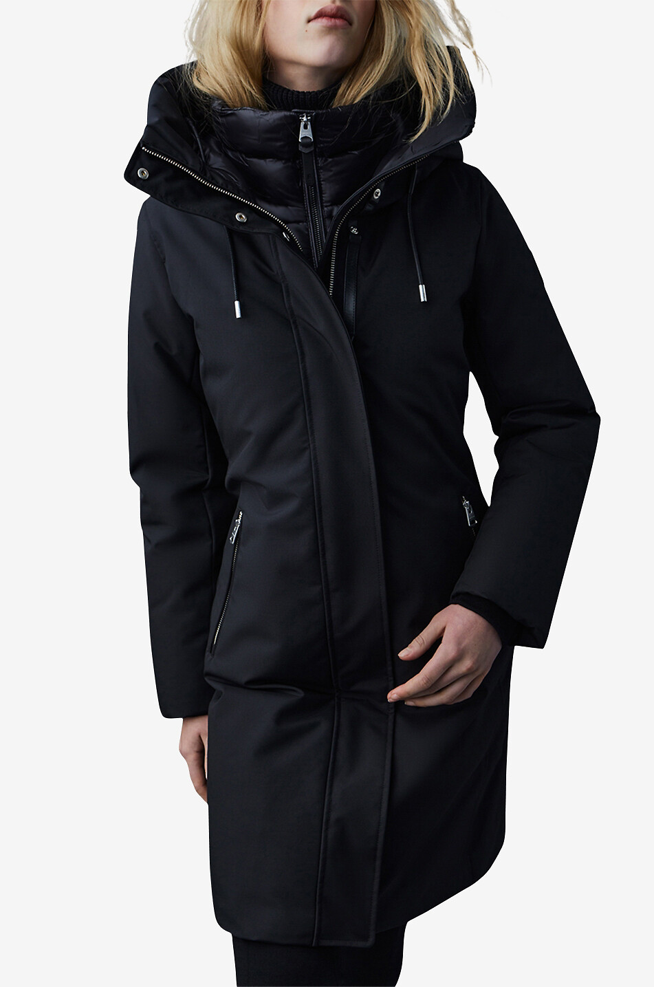 MACKAGE Shiloh 2 in 1 long down parka with removable waistcoat Women BLACK 4