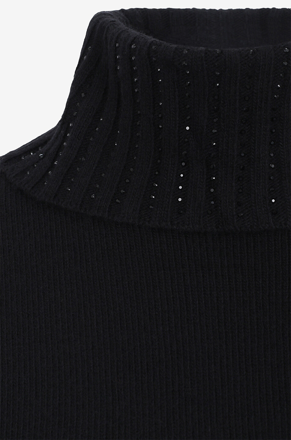 TWINSET Pullover mit Rollkragen aus Viskose und Baumwolle Damen SCHWARZ 3