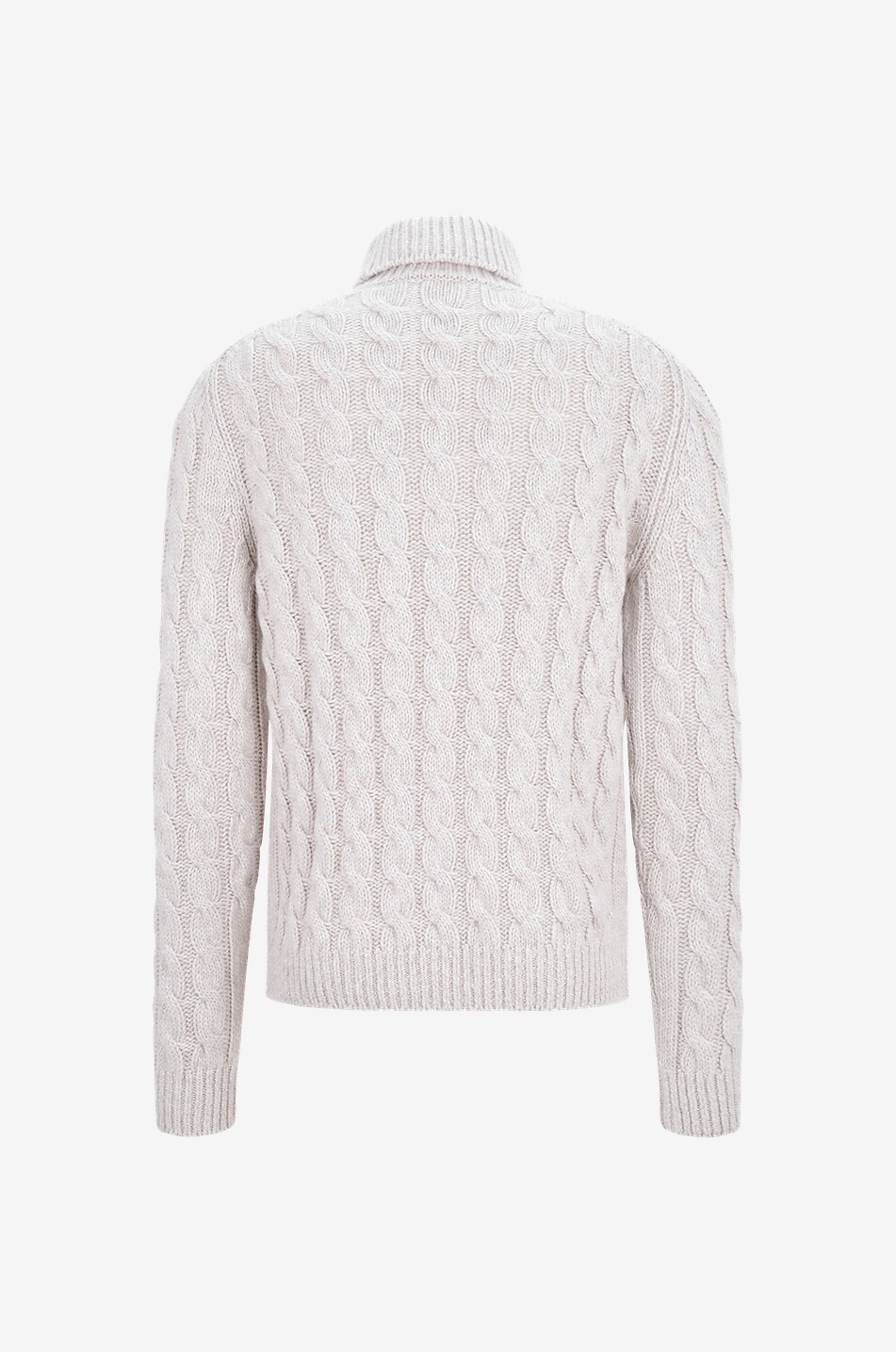 FEDELI Derby Clyde cable-knit turtleneck cashmere jumper Men Light beige 2