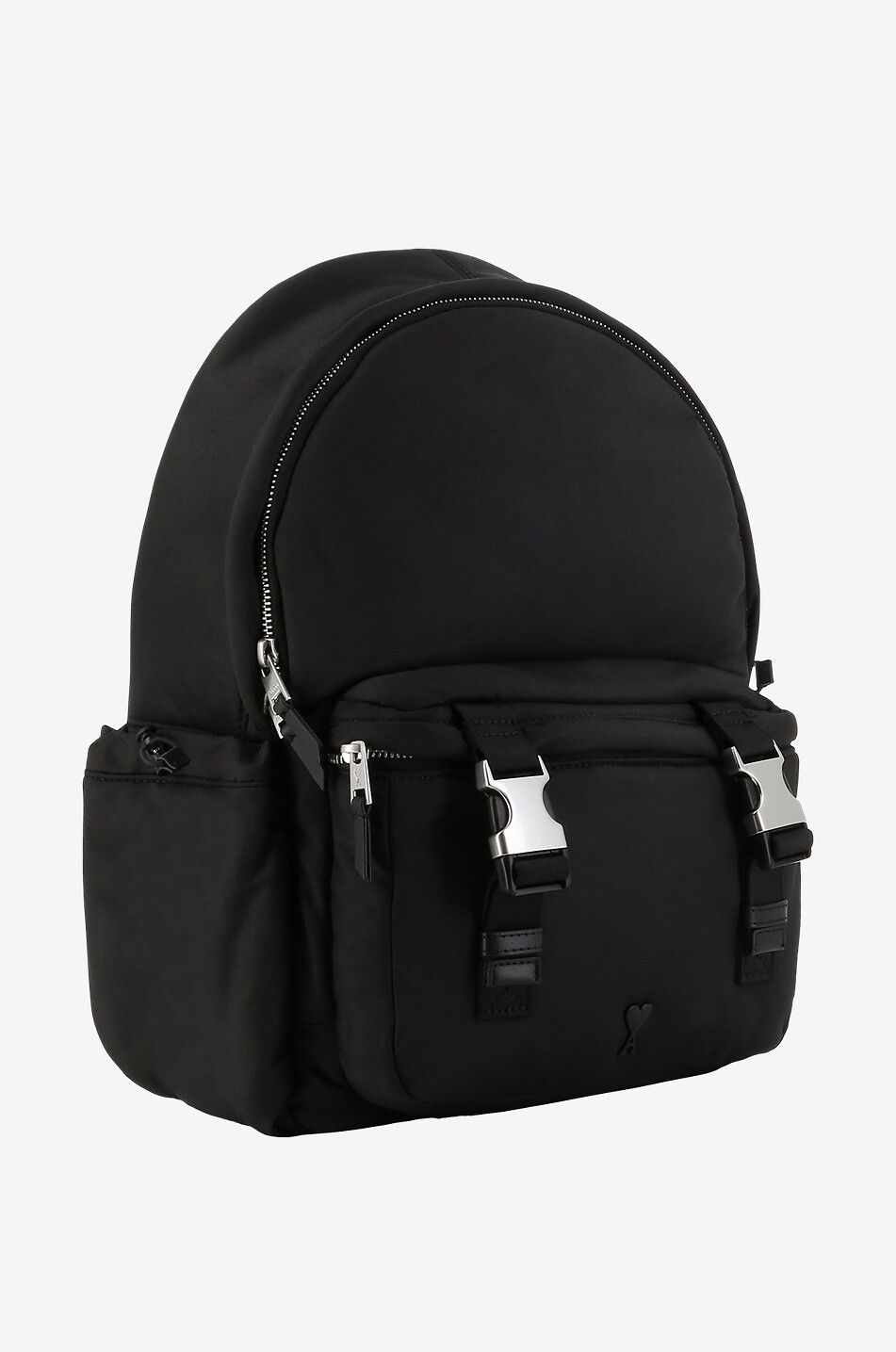 AMI Ami de Coeur nylon canvas backpack Men BLACK 2