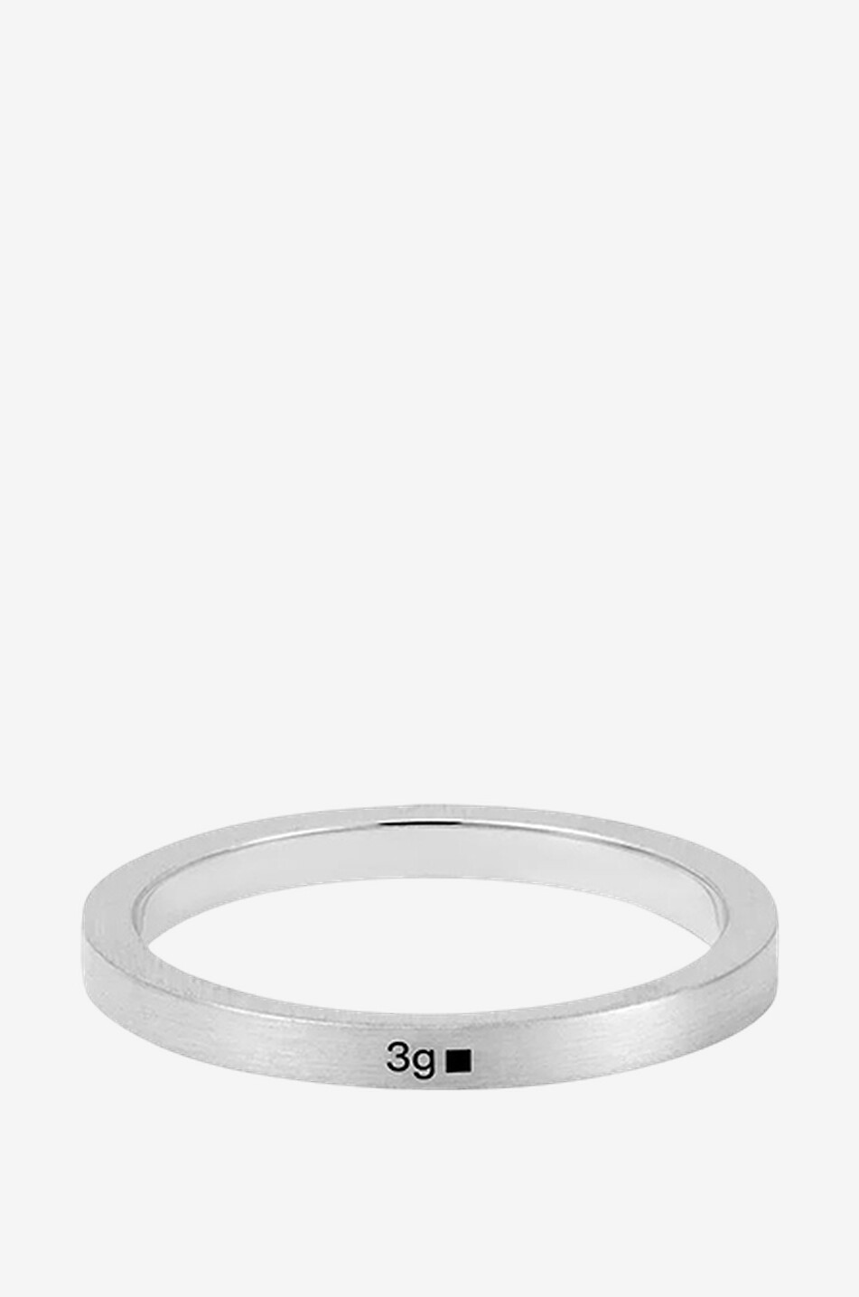 Bague en argent brossé Ruban La 3g