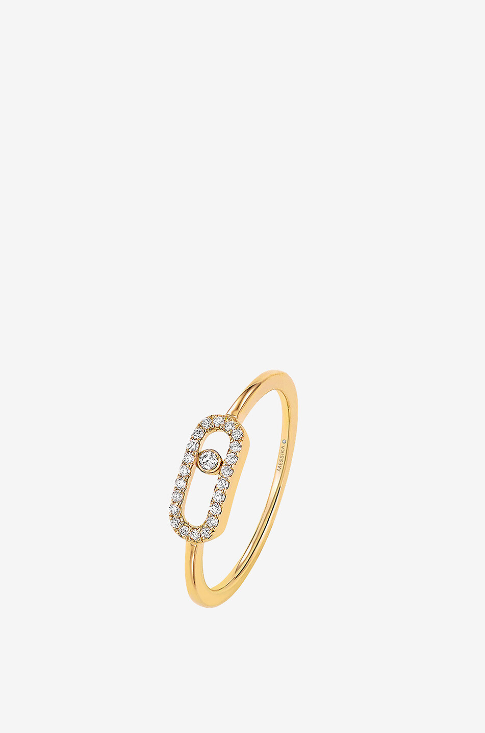 Ring aus Gelbgold und Diamanten Move Uno