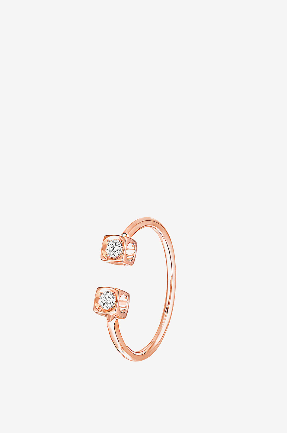 DINH VAN Roségold-Ring mit Diamanten Le Cube PM Damen ROSA 1