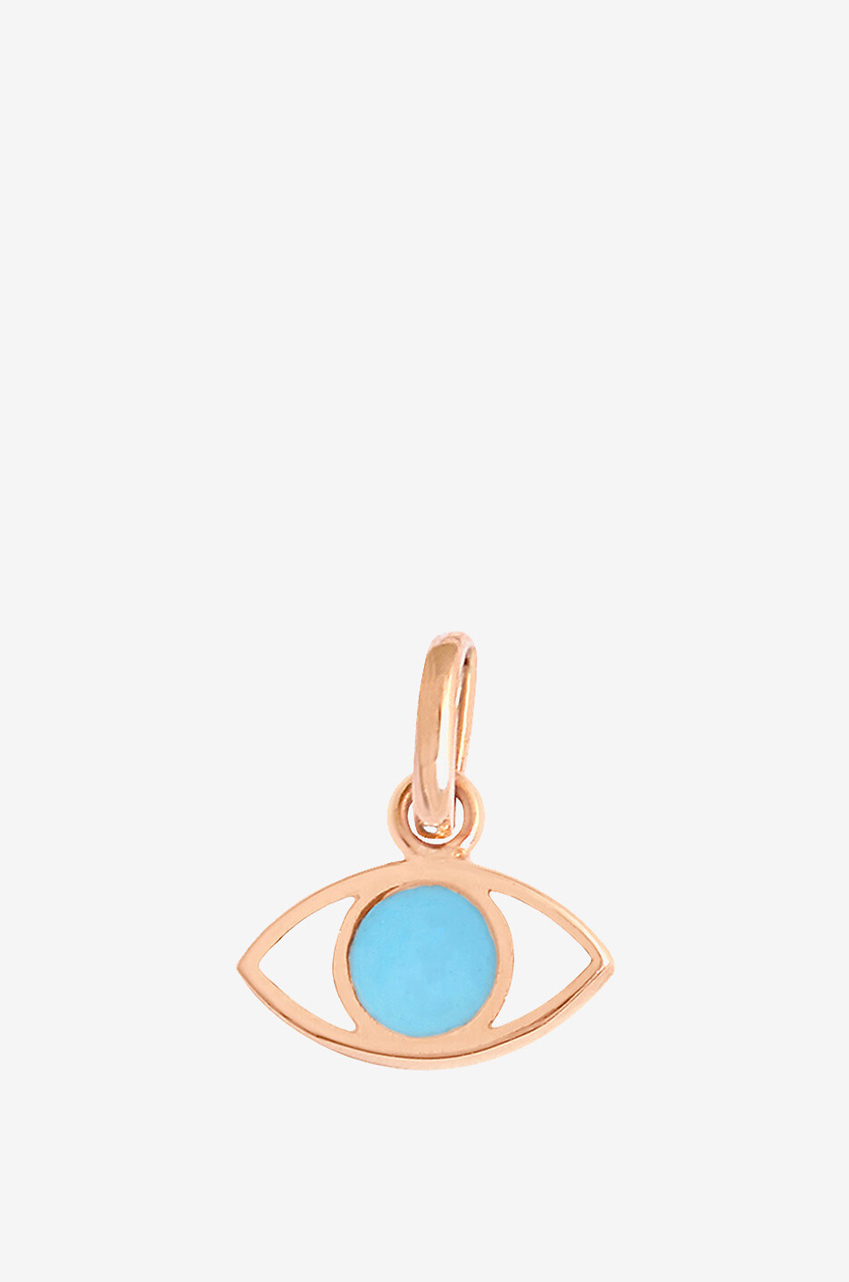 GIGI CLOZEAU Eye rose gold and resin pendant Women BLUE 1