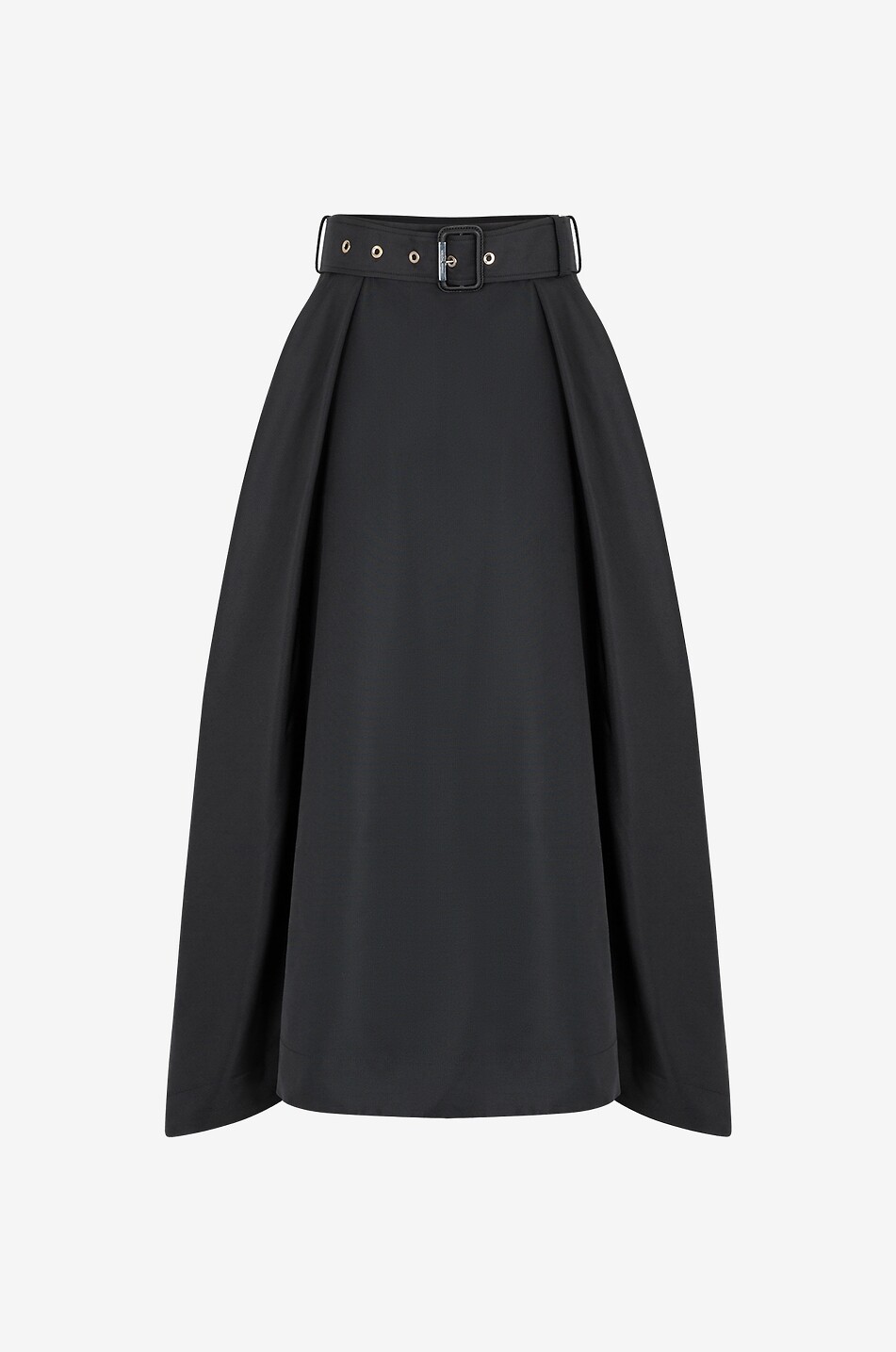 Jupe midi bouffante en polyfaille