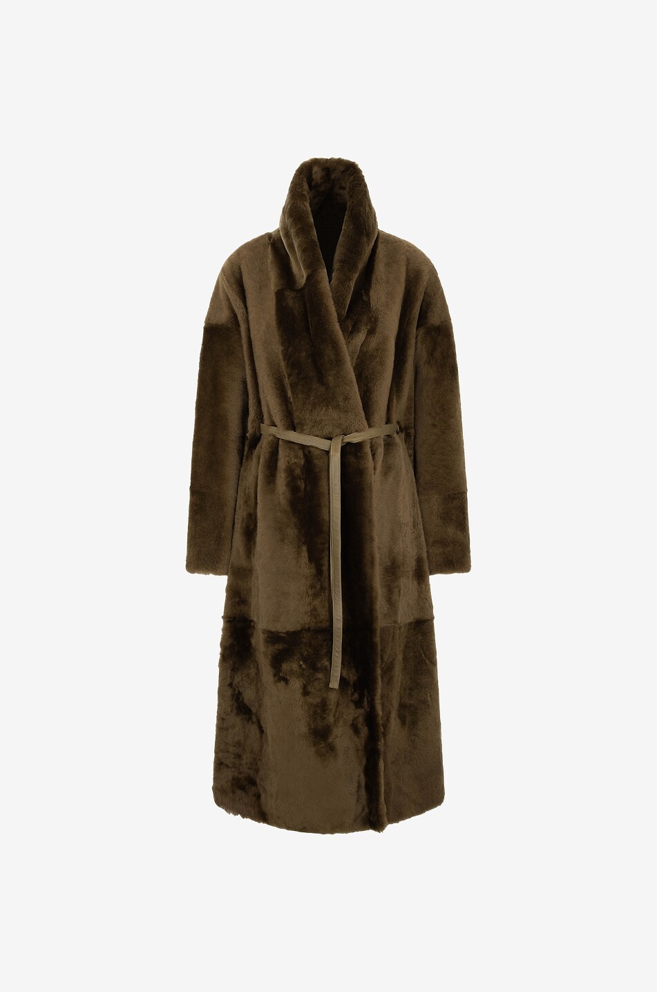 Manteau long duveteux en peau lainée Lacon Classique