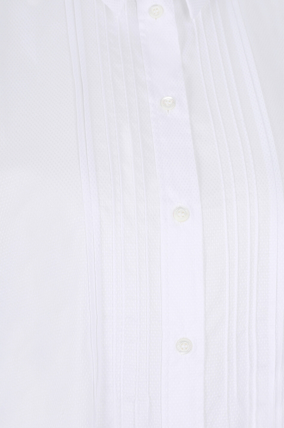 ASPESI Cotton brillantine shirt with pintucks Women WHITE 3