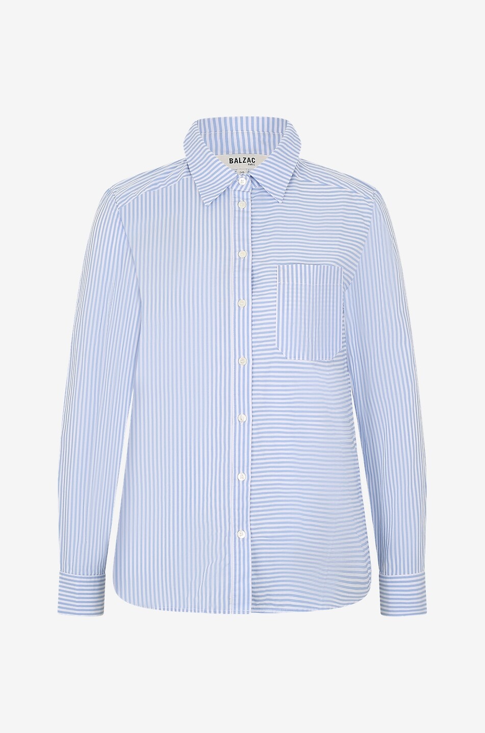 BALZAC PARIS Gestreiftes Bio-Baumwollhemd Ulysse Damen BLAU 1