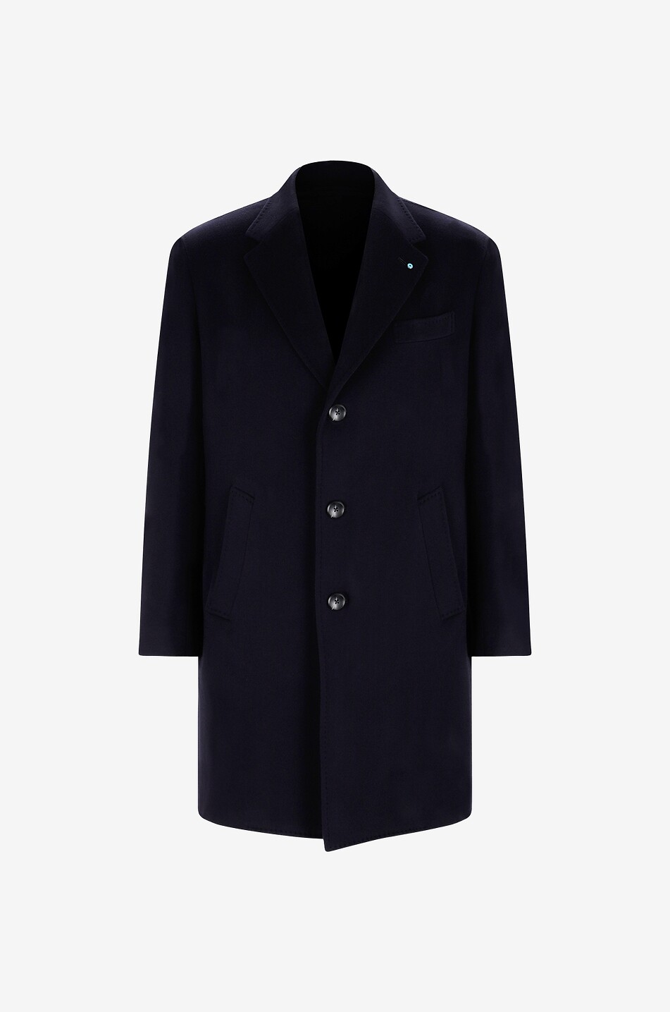 GIAMPAOLO Langer Mantel aus Schurwolle und Kaschmir Herren DUNKELBLAU 1