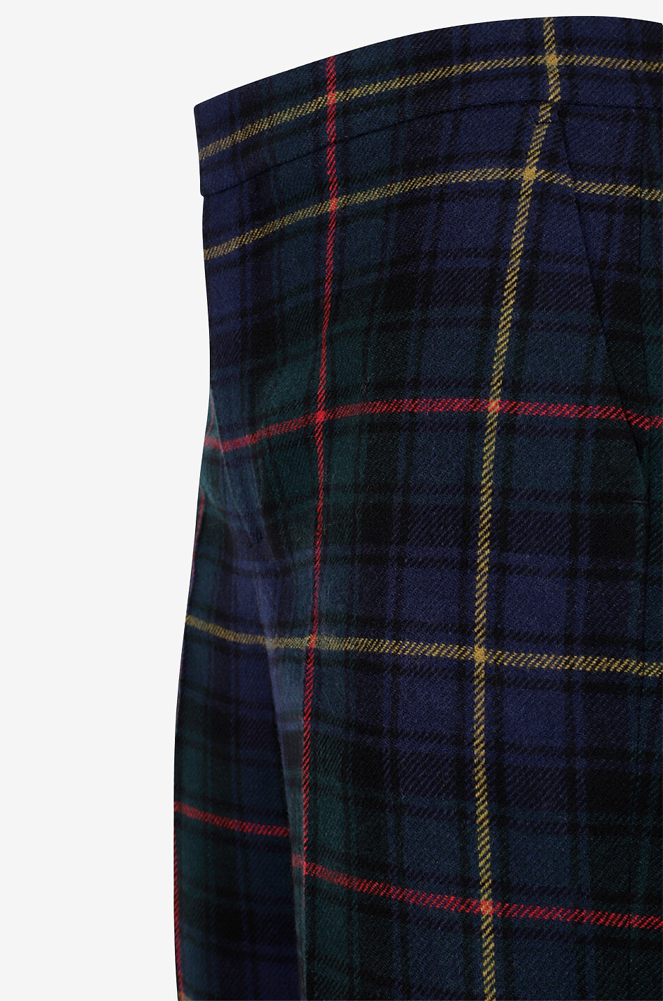 Ausgestellte Wollhose mit hohem Bund und Schottenkaros