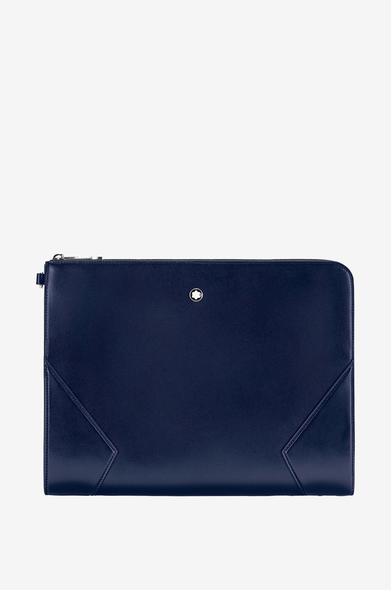 MONTBLANC Portfolio aus Glattleder mit Reissverschluss Meisterstück Herren BLAU 1