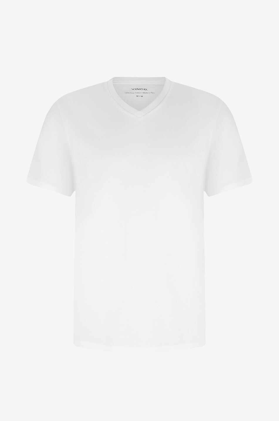 T-shirt à col V en coton Pima
